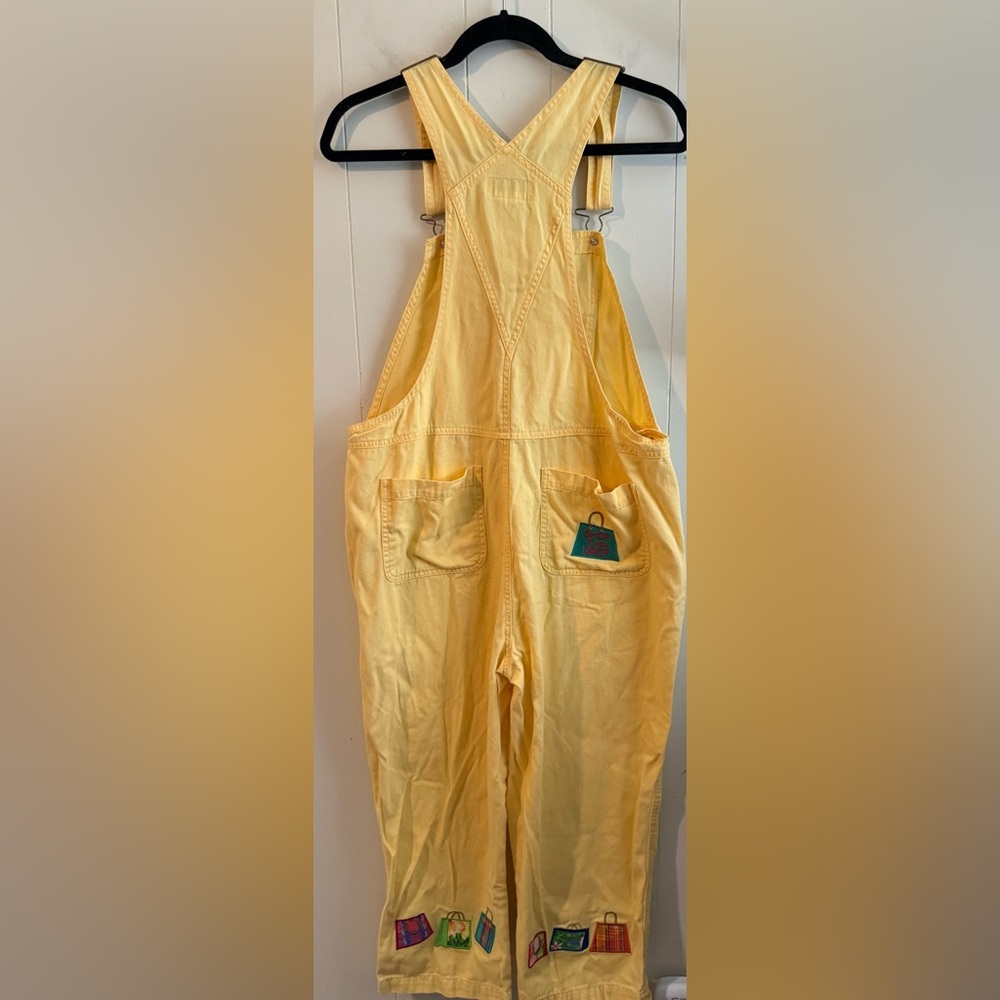 Yellow Women's Denim Overalls - Picture 6 of 10